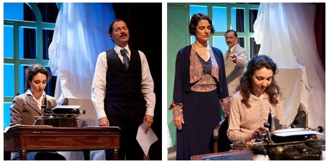 La Femme silencieuse   Pièce de Monique Esther Rotenberg dans une mise en scène de Pascal Elso. Avec Pierre-Arnaud Juin, Corinne Jaber et Olivia Algazi. (Crédit photos Xavier Lahache)