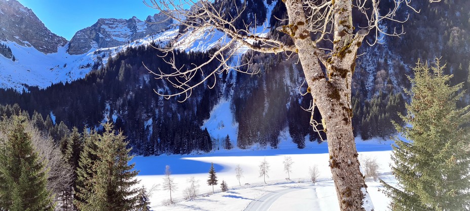 Le lac d'Arvouin, une des nombreuses pépites naturelles accessibles sans effort hiver comme été @ David Raynal