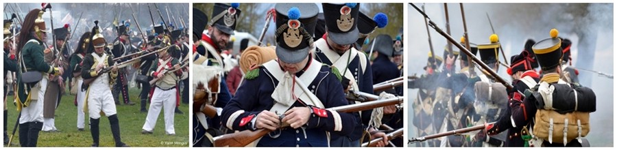 Tout au de l’année, de Châlons-en-Champagne à Fontainebleau, en passant par Reims, Château-Thiery, Montmirail et Nogent-sur-Seine, la fureur des champs de bataille retentira à nouveau. (Photos David Raynal et Yann Menguy).