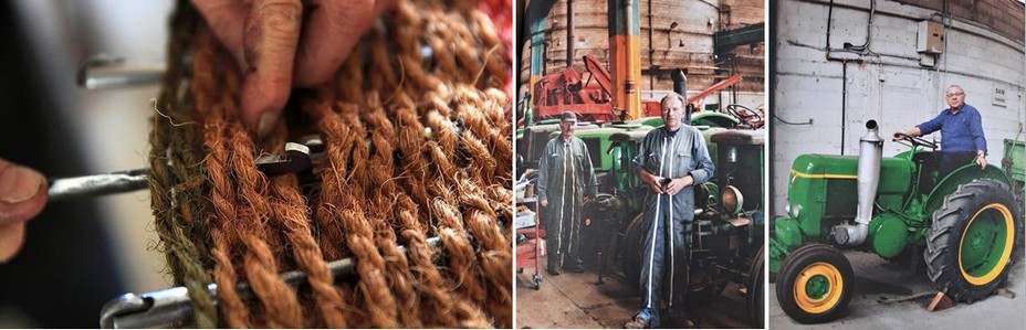 Travail de scourtinerie; Dans l'ancienne usine, une équipe de passionnés font revivre le célèbre tracteur  @ F. Le Dantec