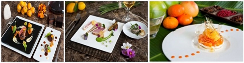 L’originalité des produits locaux et le plaisir du goût sont les maîtres-mots du Makassar, le restaurant gastronomique du Palm Hôtel.(Crédit Photos (Palm Hôtel) L’originalité des produits locaux et le plaisir du goût sont les maîtres-mots du Makassar, le restaurant gastronomique du Palm Hôtel.(Crédit Photos (Palm Hôtel)