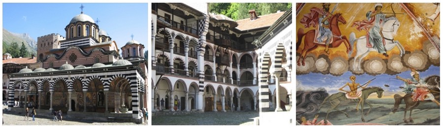 Le monastère de Rila plusieurs fois détruit et brûlé par les Ottomans fut reconstruit au XIXè siècle et demeure l’emblème de l’âme bulgare, son symbole de résistance aux occupants.(Crédit photos Catherine Gary)