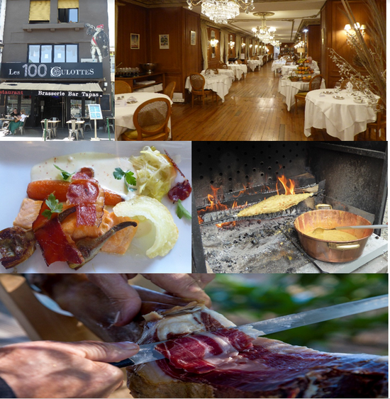 Restaurant Les Sans Culottes @C.Gary ;  Restaurant du Grand Hôtel Gallia@Lourdes @C.Gary ; L'Abri du Benques@.C.Gary; Gâteau à la broche.@ C.Gary;  Le jambon de porc noir de Bogorre chez Pierre Sajous  ©P. Vincent-OT Lourdes Restaurant Les Sans Culottes @C.Gary ;  Restaurant du Grand Hôtel Gallia@Lourdes @C.Gary ; L'Abri du Benques@.C.Gary; Gâteau à la broche.@ C.Gary;  Le jambon de porc noir de Bogorre chez Pierre Sajous  ©P. Vincent-OT Lourdes