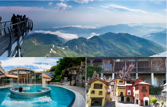 Le Ponton dans le ciel @ Christophe Lorsch ;  Bains du rocher Cauterets  @DR ; Miniatures dans le château. @C.Gary Le Ponton dans le ciel @ Christophe Lorsch ;  Bains du rocher Cauterets  @DR ; Miniatures dans le château. @C.Gary