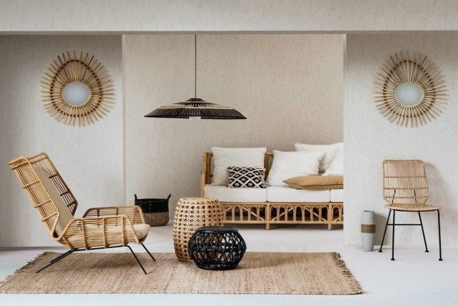 Parmi les autres matériaux à intégrer dans votre décoration apaisante, il y a le rotin, le verre transparent, le coton, le macramé, le cannage et l'osier.@ Pinterest.com Parmi les autres matériaux à intégrer dans votre décoration apaisante, il y a le rotin, le verre transparent, le coton, le macramé, le cannage et l'osier.@ Pinterest.com