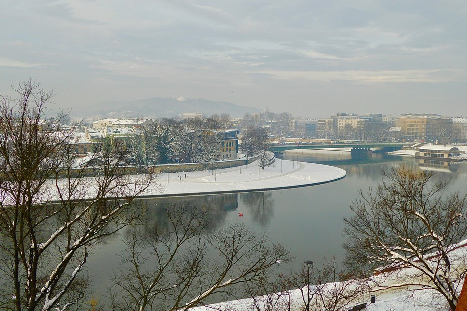 Vue sur la Vistule depuis l'esplanade du château du Wawel @Catherine Gary