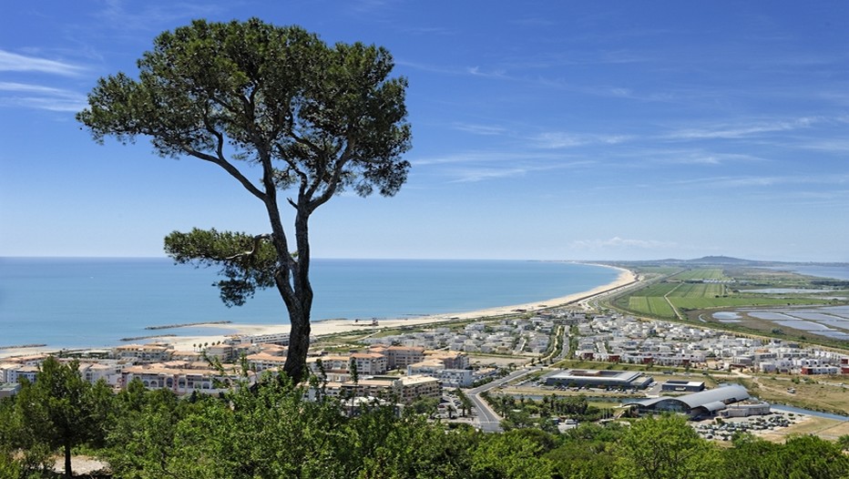 Vue depuis le mont Saint-Clair sur la mer et l'Etang de Thau. ( Photo OT de Sète)