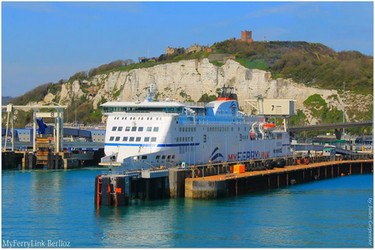 Le navire Rodin de MyFerryLink amarré dans le port de Douvres (Crédit photo DR)