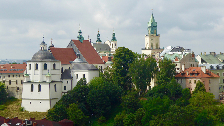 La vieille ville de Lublin du haut du donjon du château © Catherine Gary
