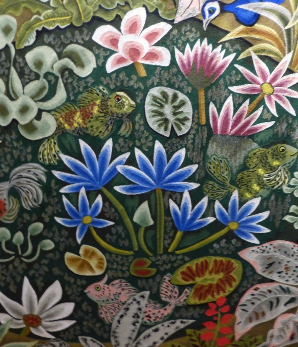 Détail de tapisserie de l'oeuvre de Dom Robert (Crédit photo Catherine Gary) Détail de tapisserie de l'oeuvre de Dom Robert (Crédit photo Catherine Gary)