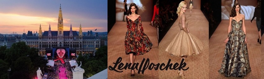 De gauche à droite : © Lifeball, Christoph Leder ; Défilé de la styliste autrichienne Lena Hoschek (  ©  Edwards.edwards.com) De gauche à droite : © Lifeball, Christoph Leder ; Défilé de la styliste autrichienne Lena Hoschek (  ©  Edwards.edwards.com)