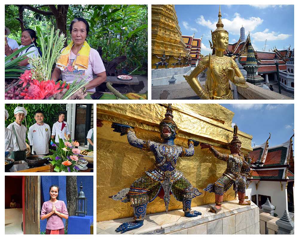 Temples à Bangkok, jardin aux herbes et restaurant à Koh Samui, massage à Hua Hin @ David Raynal