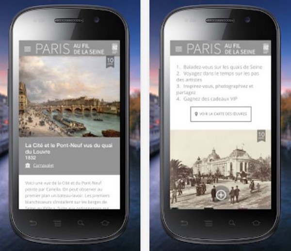 L'appli mobile "Paris au fil de la Seine" pour découvrir Paris autrement.  © DR
