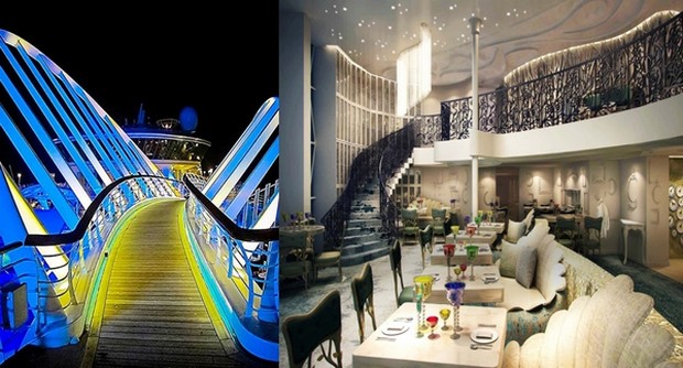 Les passagers retrouveront les traditionnelles zones promenade. Harmony of the Seas proposera également un véritable voyage culinaire grâce à un kaléidoscope de saveurs parmi un grand choix de restaurants et d’options : Izumi Hibachi & Sushi, Sabor Taqueria et Tequila Bar;