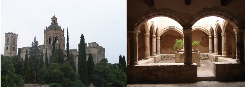 Santa Creus Le cloître roman enrichi de gothique est un joyau de dentelle dont les baies ogivales, les chapiteaux sculptés, la fontaine paléochrétienne invitent à la déambulation et à la paix. © Dulac