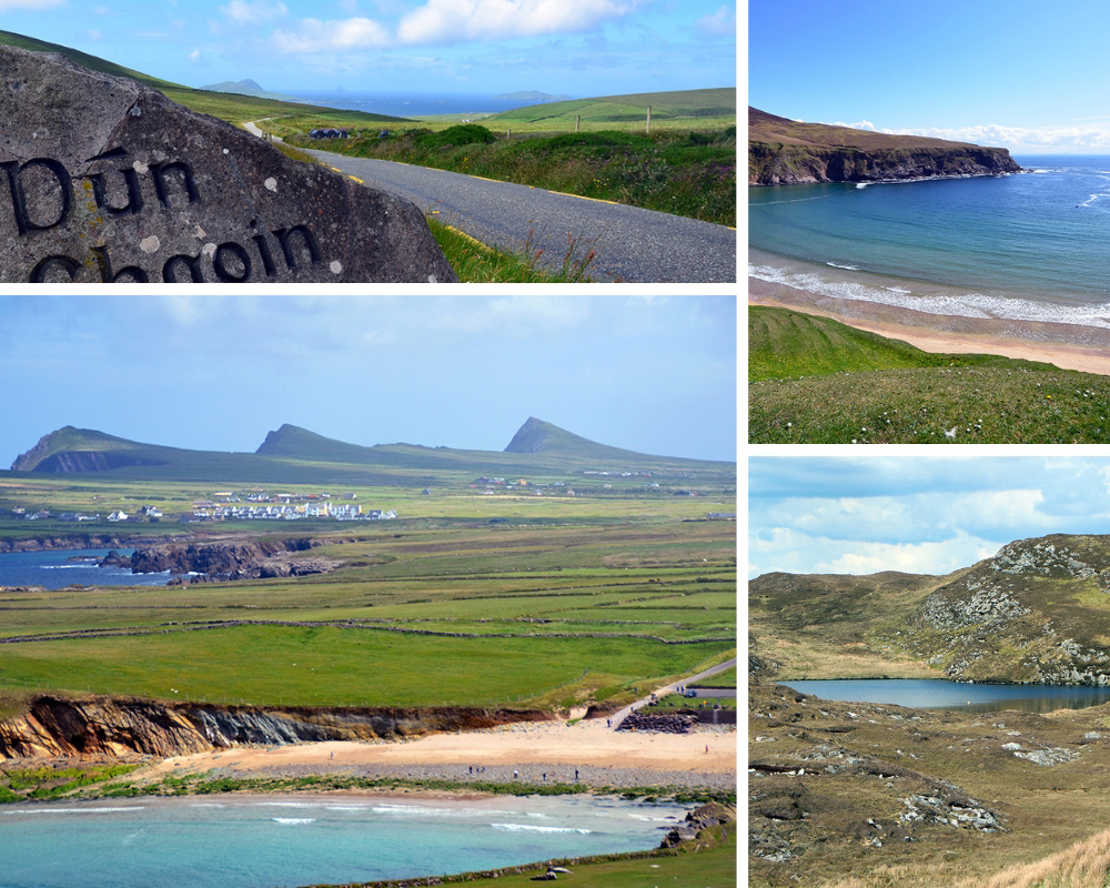Le Wild Atlantic Way permet de découvrir des paysages spectaculaires, la richesse de la culture et la sympathie des autochtones, ici autour de la péninsule de Dingle, avec au loin excroissances rocheuses des Three Sisters © David Raynal Le Wild Atlantic Way permet de découvrir des paysages spectaculaires, la richesse de la culture et la sympathie des autochtones, ici autour de la péninsule de Dingle, avec au loin excroissances rocheuses des Three Sisters © David Raynal