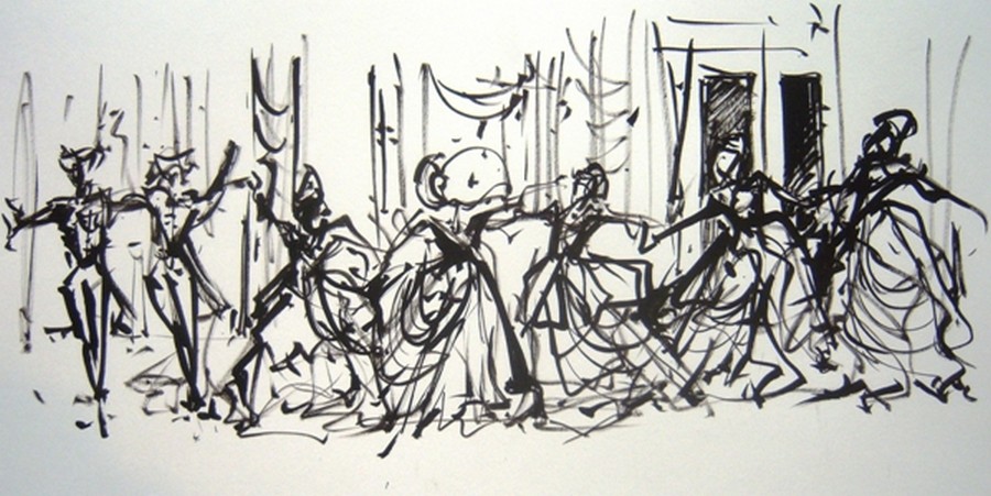 Toile intitulée "La belle au bois dormant "..   © David Raynal Toile intitulée "La belle au bois dormant "..   © David Raynal