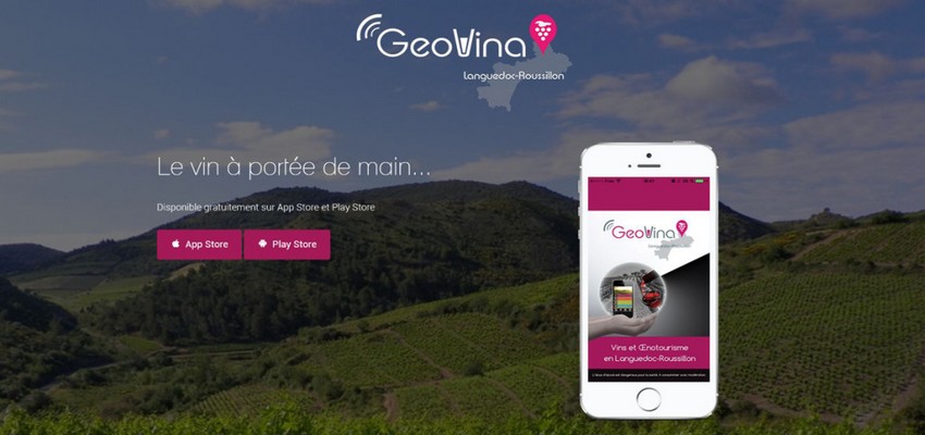 GeoVina, une application dédiée aux événements sur ces vins et à l’œnotourisme en région.  © www.géovina.com