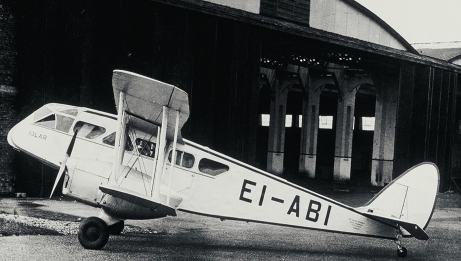 Aer Lingus : l’Iolar,  l’appareil six places De Havilland 84 Dragon qui opéra le premier vol vers Bristol, avec seulement cinq passagers à son bord. © Archives Aer Lingus