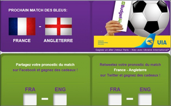 BudgetAir.fr lance via Facebook« le grand jeu de la coupe d’Europe de football »